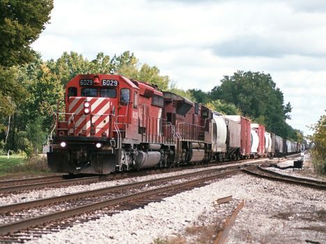 CP 6029 heads through Milan on NS trackage rights.  2008  [Nathan Nietering]